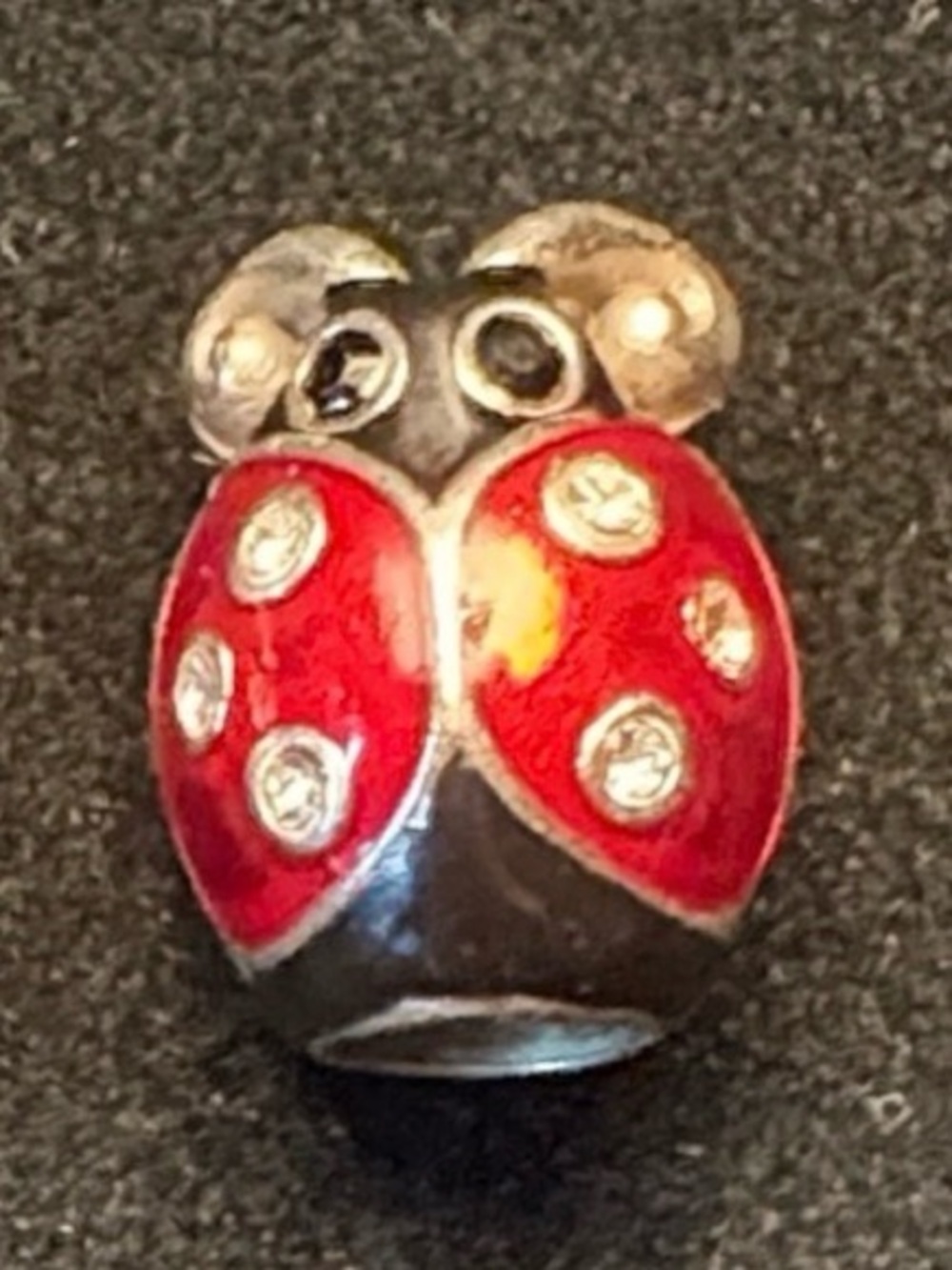 Red Ladybug charm beads - 2 available